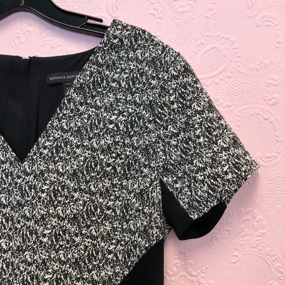 BANANA REPUBLIC dress geometric cut-ins black and gray 10P - Picture 13 of 14